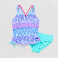 ZeroXposur Big Girls Ombre 3pc Tankini Set