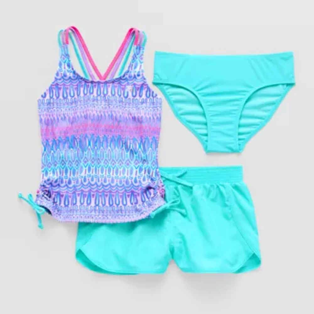 ZeroXposur Big Girls Ombre 3pc Tankini Set