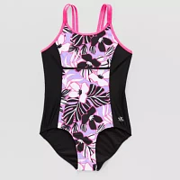 ZeroXposur Big Girls Floral One Piece+Cover-Ups