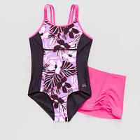 ZeroXposur Big Girls Floral One Piece+Cover-Ups