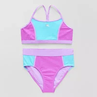 ZeroXposur Big Girls Ombre Metallic 3pc Bikini Set