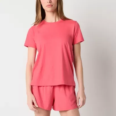 Xersion Womens Cotton Crew Neck Short Sleeve T-Shirt