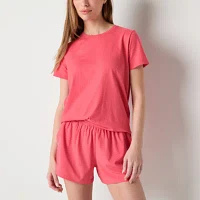 Xersion Womens Cotton Crew Neck Short Sleeve T-Shirt