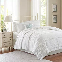 Madison Park Isabella 4-Pc Ruffle Quilt Set With Throw Pillow