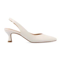 Journee Collection Womens Mikoa Pointed Toe Kitten Heel Pumps