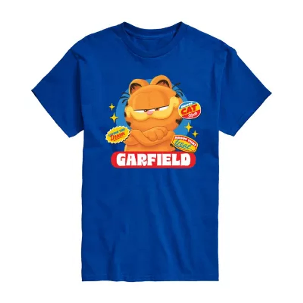 Mens Short Sleeve Garfield Graphic T-Shirt