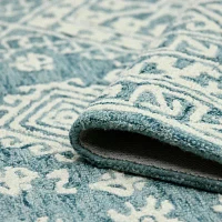 Boston 2 Geometric Hand Tufted Indoor Rectangular Accent Rug
