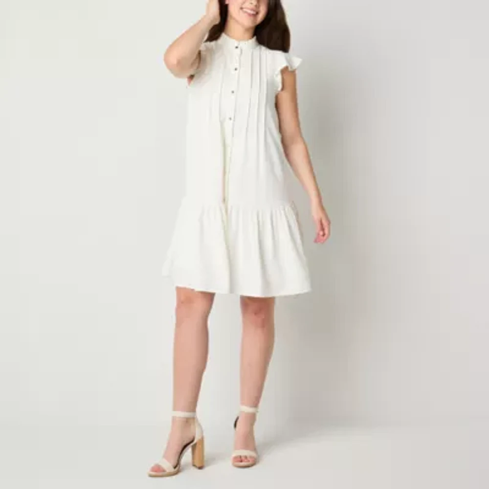 Maia Womens Short Sleeve Shift Dress