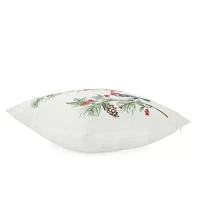 Martha Stewart Cozy Winter Birds Square Throw Pillow