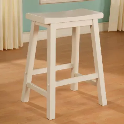 Barberry Counter Height Stool in Pure White