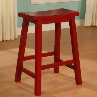Barberry Counter Height Stool in Crimson Red