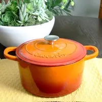 Crock Pot Artisan 5 Quart Round Enameled Cast Iron Dutch Oven