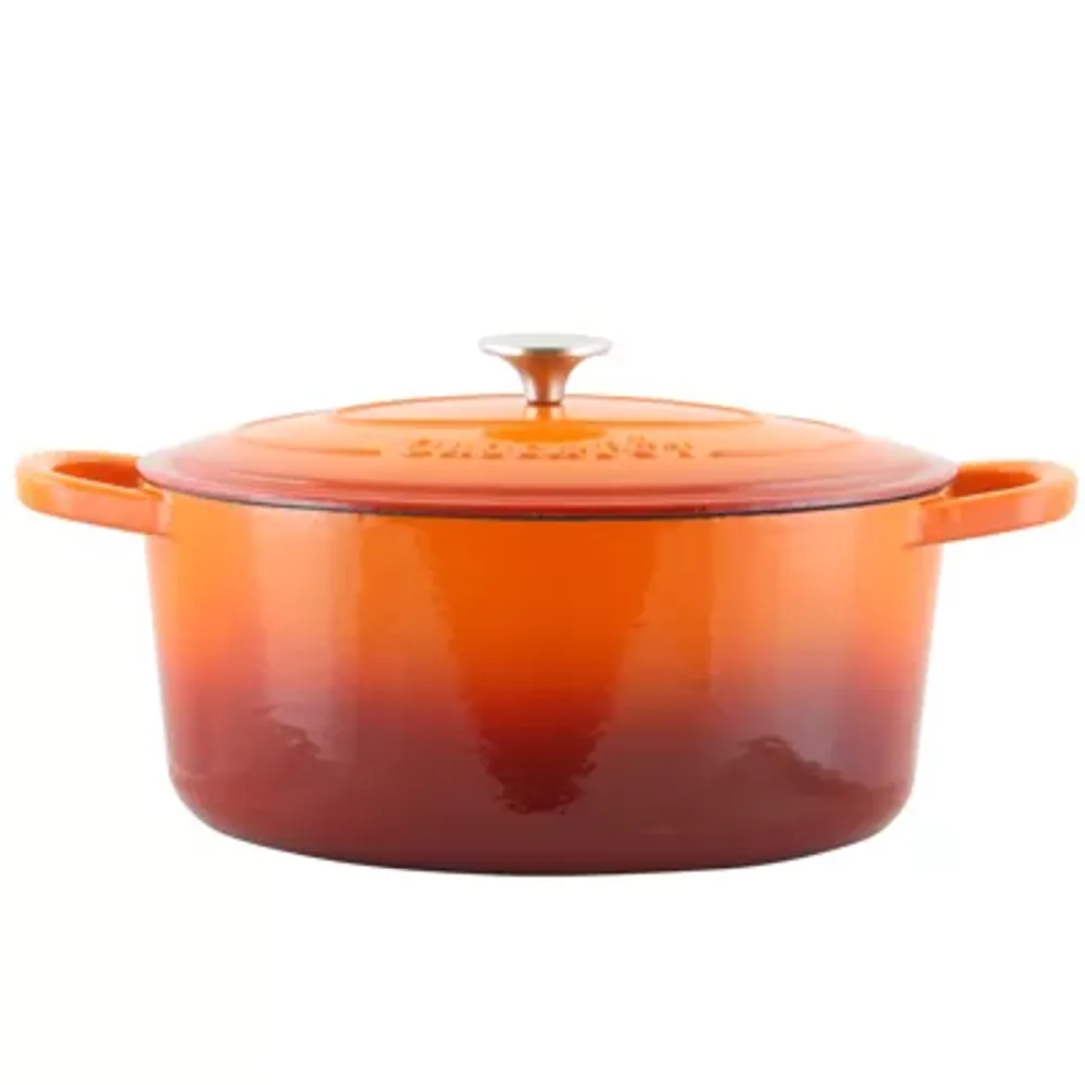 Crock Pot Artisan 7 Quart Enameled Cast Iron Oval Dutch Oven