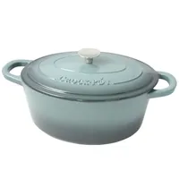 Crock Pot Artisan 7 Quart Enameled Cast Iron Dutch Oven Oval