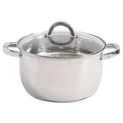 Oster Sangerfield 6 Quart Stainless Steel Casserole with Steamer Insert and Lid