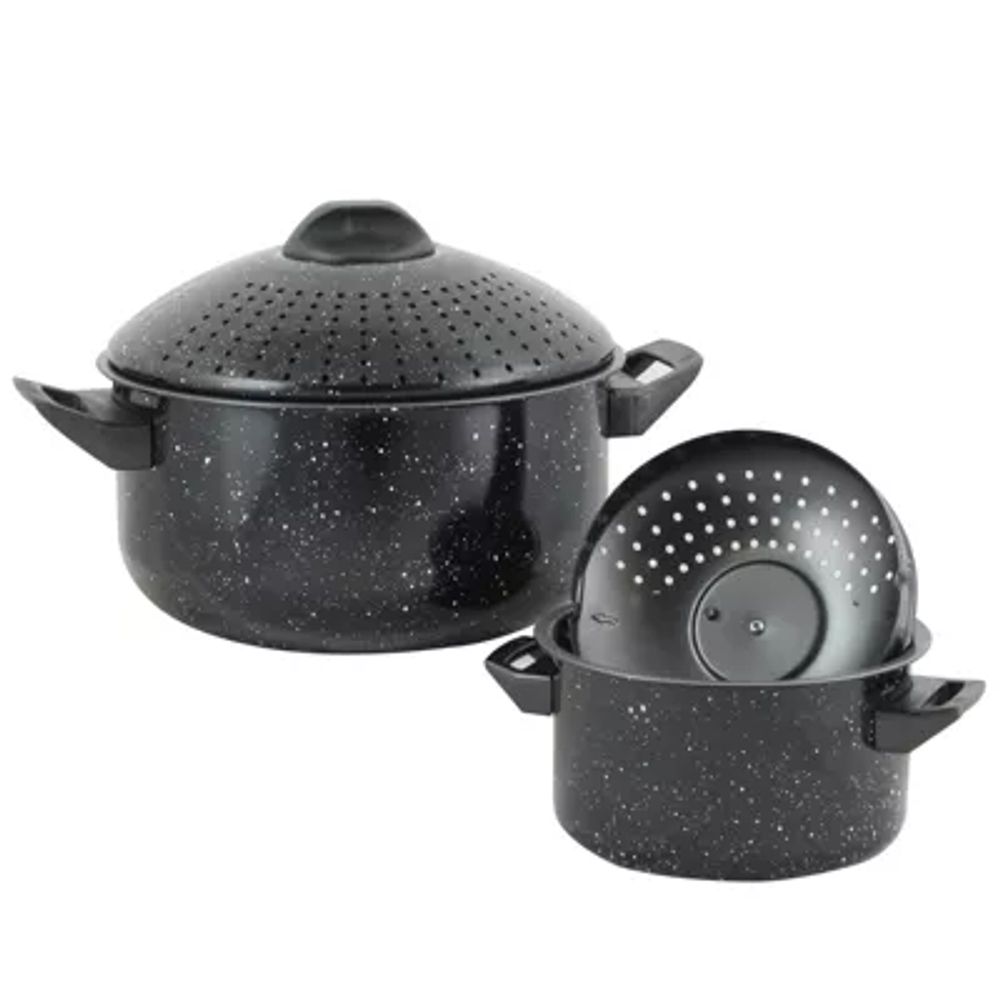 Gibson Home Casselman 4 piece Nonstick Pasta Pot Set with Bakelite Handle/Knob