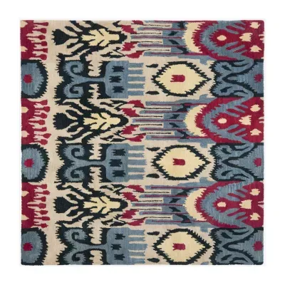 Safavieh Ikat Collection Eirann Geometric Square Area Rug