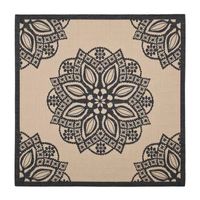 Safavieh Courtyard Collection Kimberly Oriental Indoor/Outdoor Round Area Rug