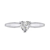 DiamonArt® Womens 3/8 CT. T.W. White Cubic Zirconia Sterling Silver Heart Promise Ring