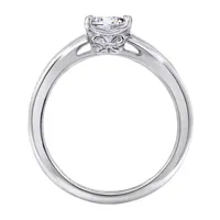 DiamonArt® Womens 3/8 CT. T.W. White Cubic Zirconia Sterling Silver Heart Promise Ring