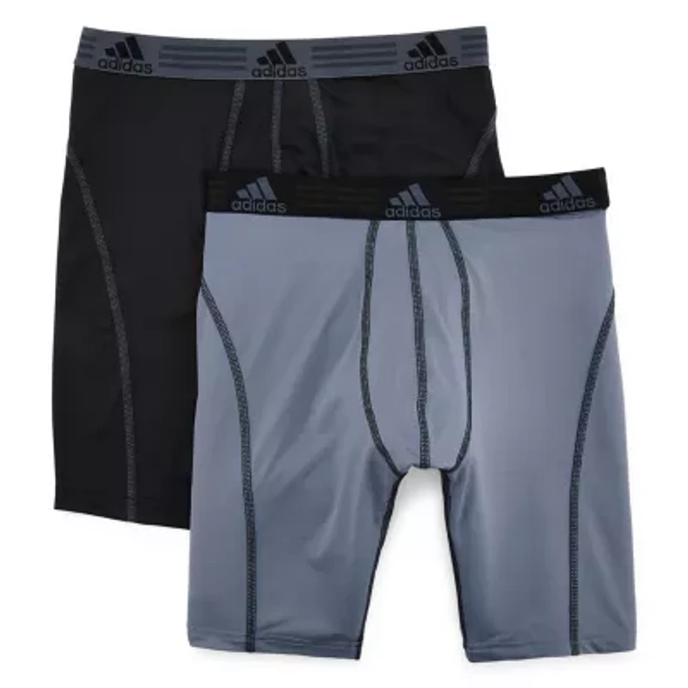 adidas Sport Performance Mens 2 Pack Long Leg Boxer Briefs