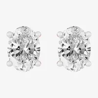 (H-I / SI1-SI2) 1 CT. T.W. Lab Grown White Diamond 14K Gold 6.2mm Oval Stud Earrings