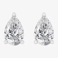 (H-I / SI1-SI2) 1 CT. T.W. Lab Grown White Diamond 14K Gold 6.5mm Pear Stud Earrings