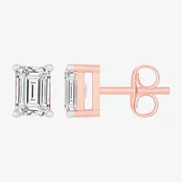 (H-I / SI1-SI2) 1 CT. T.W. Lab Grown White Diamond 14K Gold 5.4mm Stud Earrings