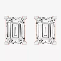 (H-I / SI1-SI2) 1 CT. T.W. Lab Grown White Diamond 14K Gold 5.4mm Stud Earrings