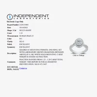 Signature By Modern Bride (H-I / I1) Womens 1 1/4 CT. T.W. Lab Grown White Diamond 10K Gold Oval Side Stone Crossover Engagement Ring