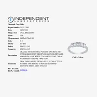 (H-I / Si1-Si2) 2.5MM 1 CT. T.W. Lab Grown White Diamond 10K Gold 5-Stone Anniversary Band