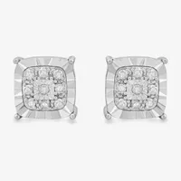 1/5 CT. T.W. Lab Grown White Diamond Sterling Silver Round 2 Pair Earring Set