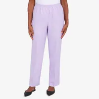 Alfred Dunner Classics Womens Mid Rise Straight Pull-On Pants