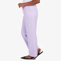 Alfred Dunner Classics Womens Mid Rise Straight Pull-On Pants