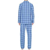 Residence Poplin Mens Long Sleeve 2-pc. Pant Pajama Set