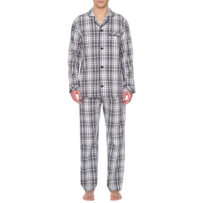 Residence Poplin Mens Big Long Sleeve 2-pc. Pant Pajama Set