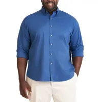 Van Heusen Stainshield Big and Tall Mens Regular Fit Long Sleeve Button-Down Shirt