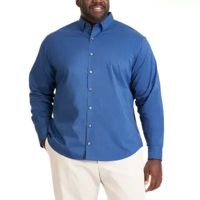 Van Heusen Stainshield Big and Tall Mens Regular Fit Long Sleeve Button-Down Shirt