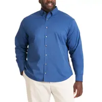 Van Heusen Stainshield Big and Tall Mens Regular Fit Long Sleeve Button-Down Shirt