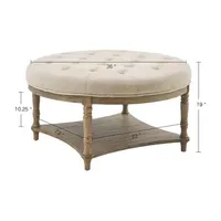 Martha Stewart Cedric Upholstered Ottoman