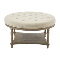 Martha Stewart Cedric Upholstered Ottoman