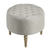 Martha Stewart Clara Upholstered Ottoman