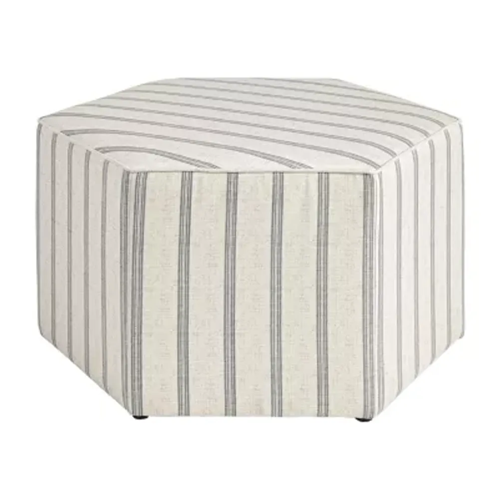 Martha Stewart Ellen Upholstered Ottoman