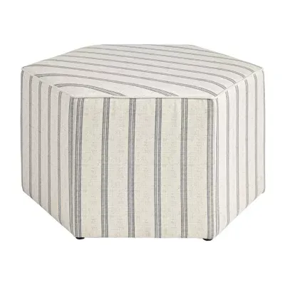 Martha Stewart Ellen Upholstered Ottoman