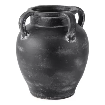 Linden Street 13" Black Terracotta Vase