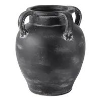 Linden Street 13" Black Terracotta Vase