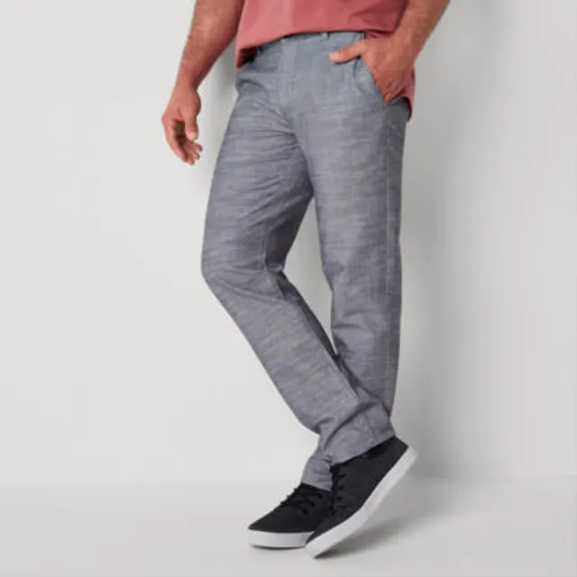 St. John's Bay Chambray Mens Slim Fit Flat Front Pant