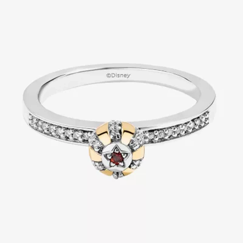 Disney Jewels Collection Womens 1/10 CT. Natural White Diamond 14K Gold Over Silver Dumbo Cocktail Ring
