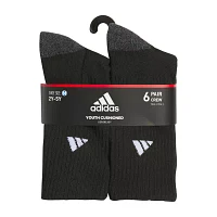 adidas Little & Big Boys 6 Pair Crew Socks