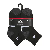 adidas Little & Big Boys 6 Pair Quarter Ankle Socks